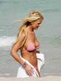 Tara Reid shows her body in small bikini at the beach in Miami